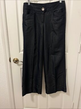 White House Black Market Black Wide-Leg Trousers